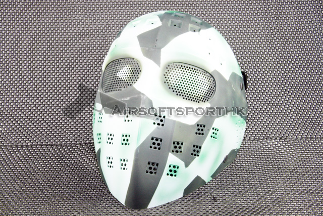 Steel Mesh Deluxe Full Face Navy Camo Airsoft Mask 05