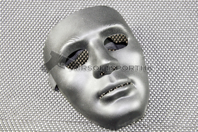 Full European Face Plastic Black Protector Mask 09