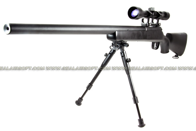 WELL VSR-10 Bolt Gas Sniper Rifle With Bipod & Scope (Black) WELL-G23D