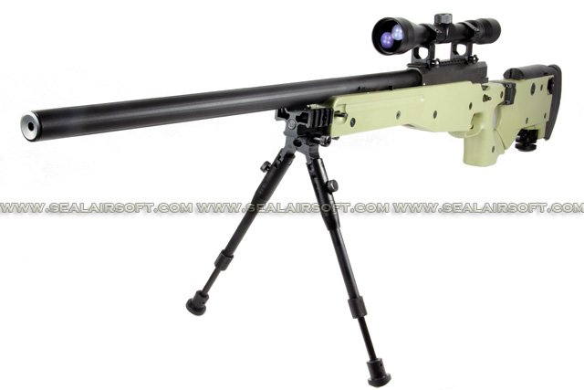 WELL G96D AW .338 Sniper Rifle with Scope and Bipod (MB08D, Tan) WELL-MB08D-TAN