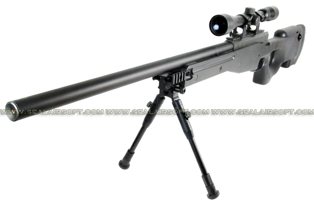 WELL L96 MB01D Bolt Action Sniper Rifle with Scope and Bipod (MB01D, Black) WELL-MB01D-BLK 