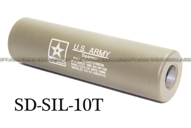 Spartan Doctrine 110x30mm US Army Silencer (14mm CW/CCW, Tan)-SPD-SIL-10T